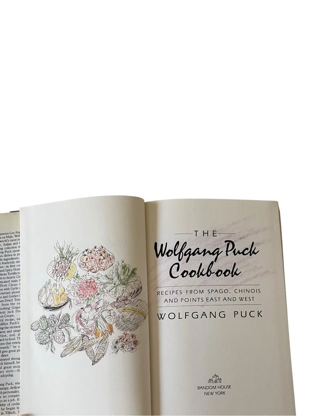 Vintage 1986 “The Wolfgang Puck Cookbook” by W. Puck HC DJ Random House First Ed